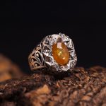 انگشتر یاقوت زرد مردانه کد 3602