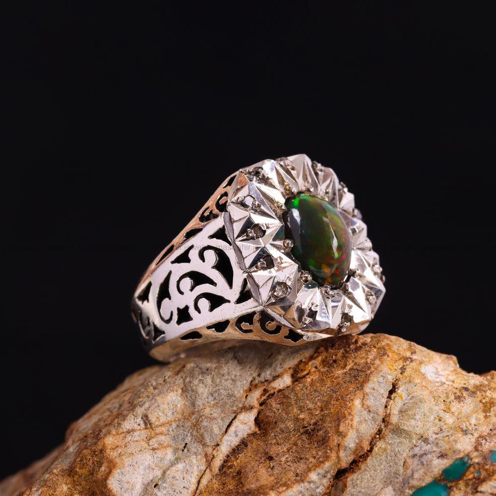 انگشتر اوپال مردانه کد 3622