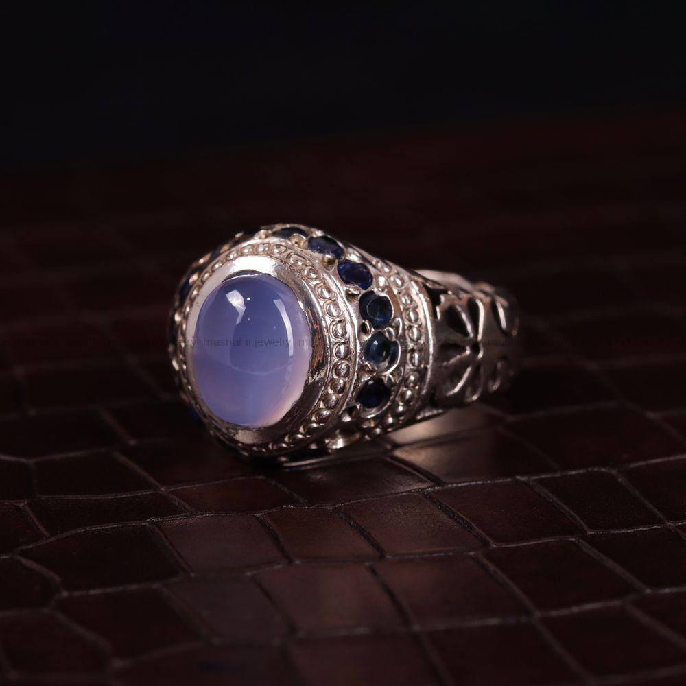 انگشتر عقیق سوسنی مردانه کد 3628