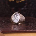 انگشتر دُر نجف مردانه کد 5686