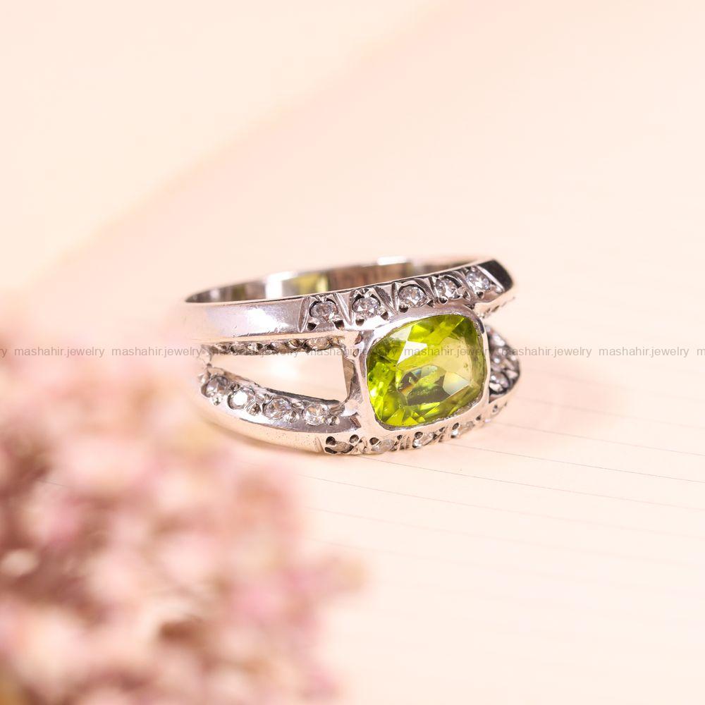 انگشتر زبرجد مردانه کد 3646