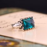 انگشتر طرح زمرد مردانه کد 3661