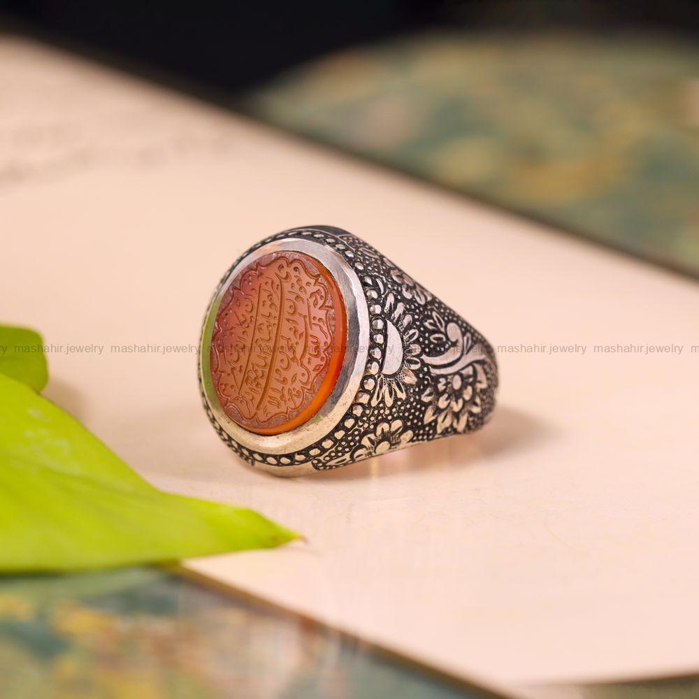 انگشتر عقیق یمن مردانه کد 3679