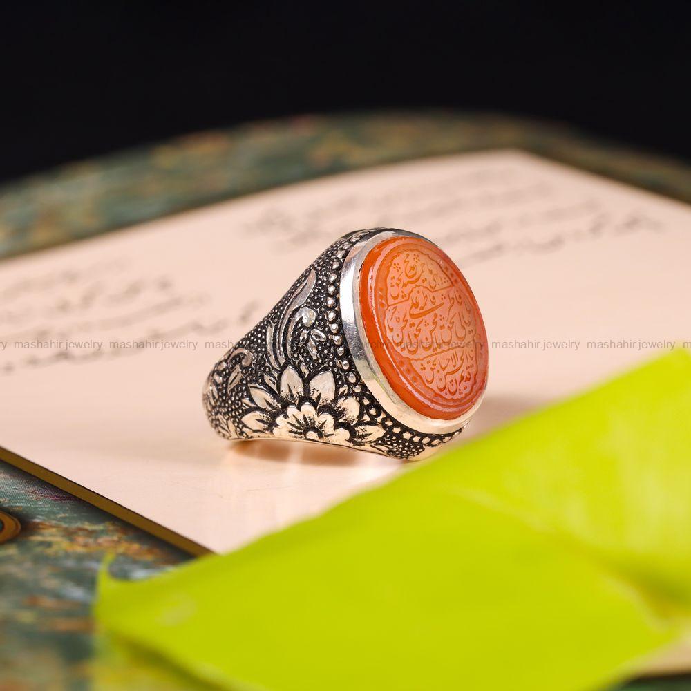 انگشتر عقیق یمن مردانه کد 3683