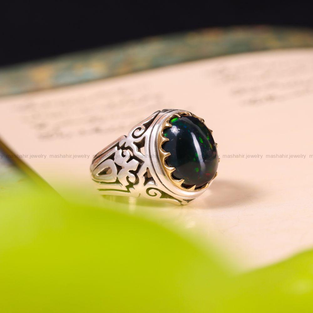 انگشتر اوپال مردانه کد 3688