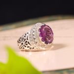 انگشتر آمیتیست مردانه کد 3691