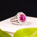 انگشتر ياقوت استار قرمز مردانه کد 3719