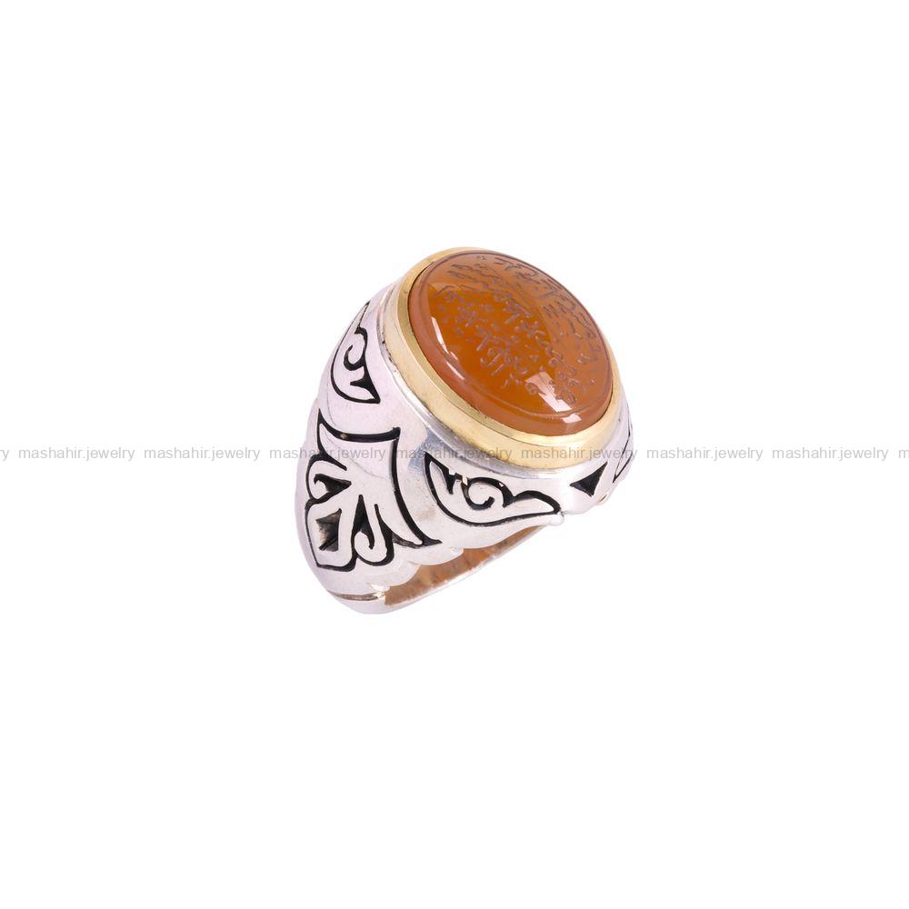 انگشتر عقیق یمن مردانه کد 3684