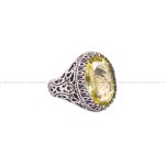 انگشتر طرح سیترین مردانه کد 3700