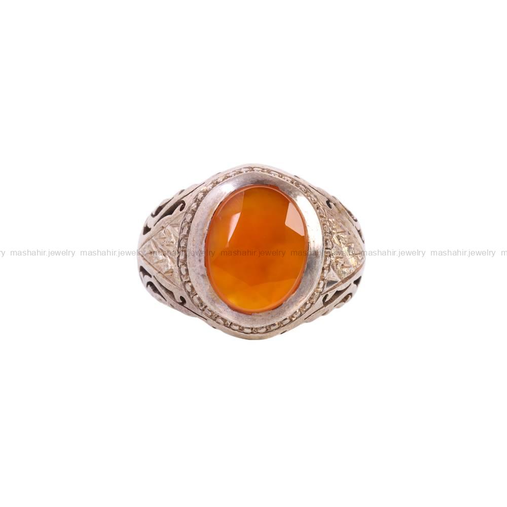 انگشتر عقیق یمن مردانه کد 5772