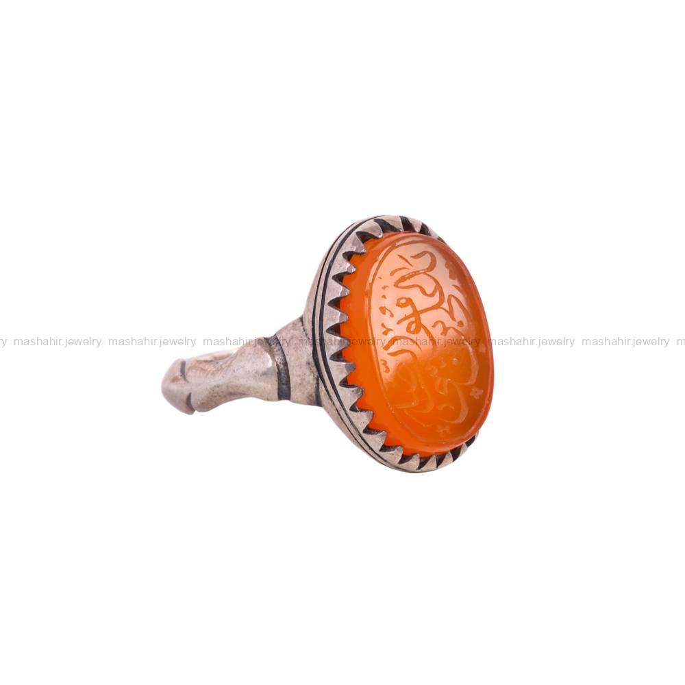 انگشتر عقیق یمن مردانه کد 5780