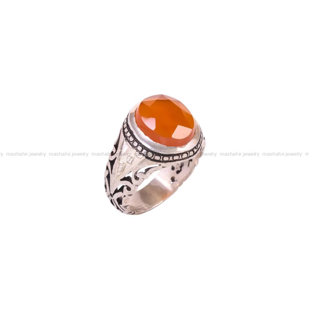 انگشتر عقیق یمن مردانه کد 5796