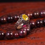 انگشتر یاقوت زرد مردانه کد 5750