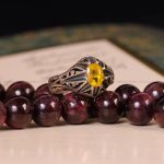 انگشتر یاقوت زرد مردانه کد 5760