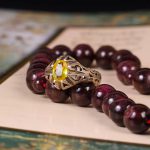 انگشتر یاقوت زرد مردانه کد 5763