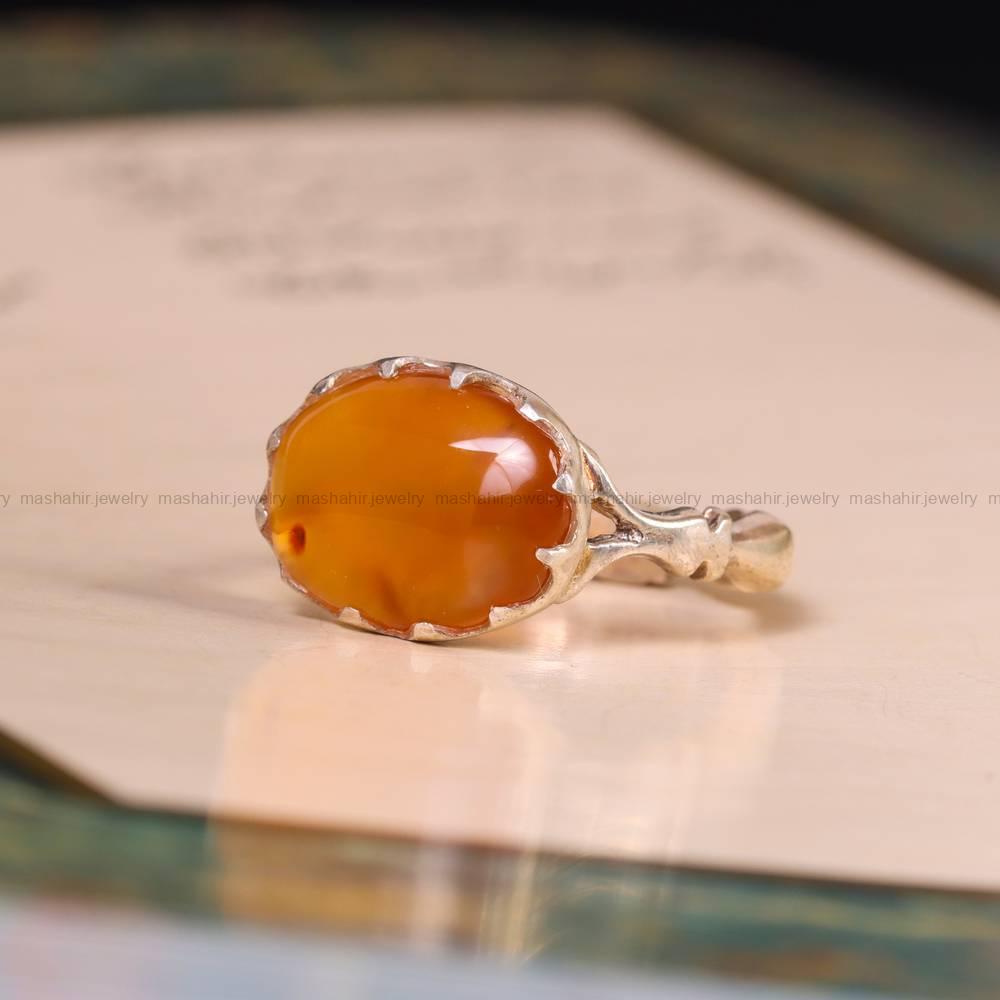 انگشتر عقیق یمن مردانه کد 5769