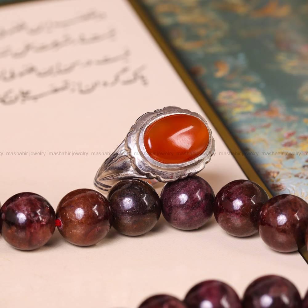 انگشتر عقیق یمن مردانه کد 5779