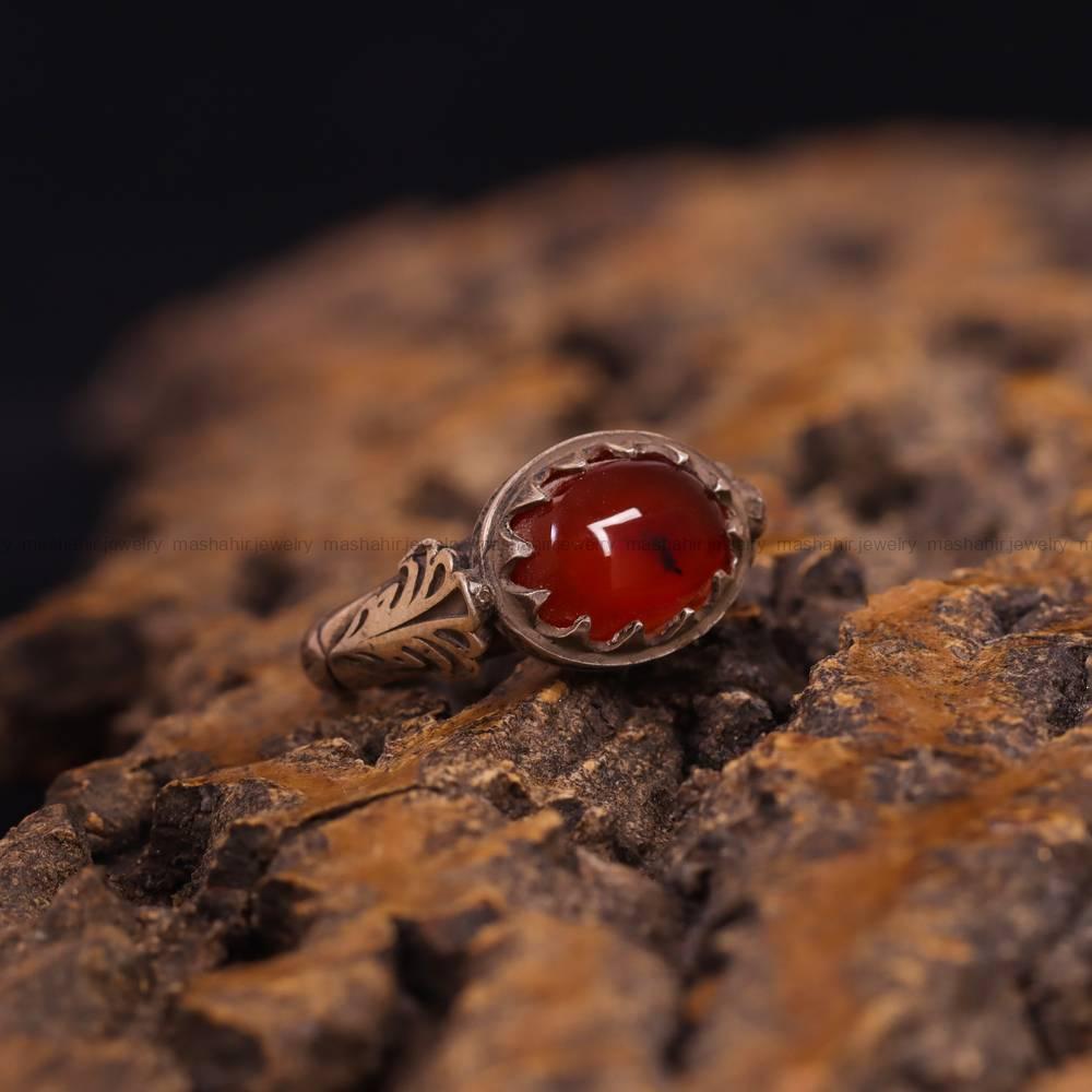 انگشتر عقیق یمن مردانه کد 5787