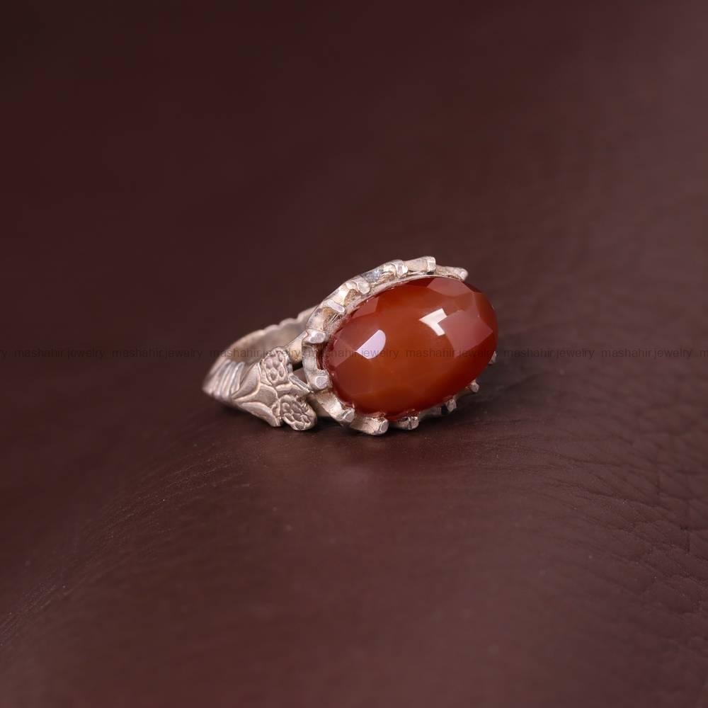 انگشتر عقیق یمن مردانه کد 5790