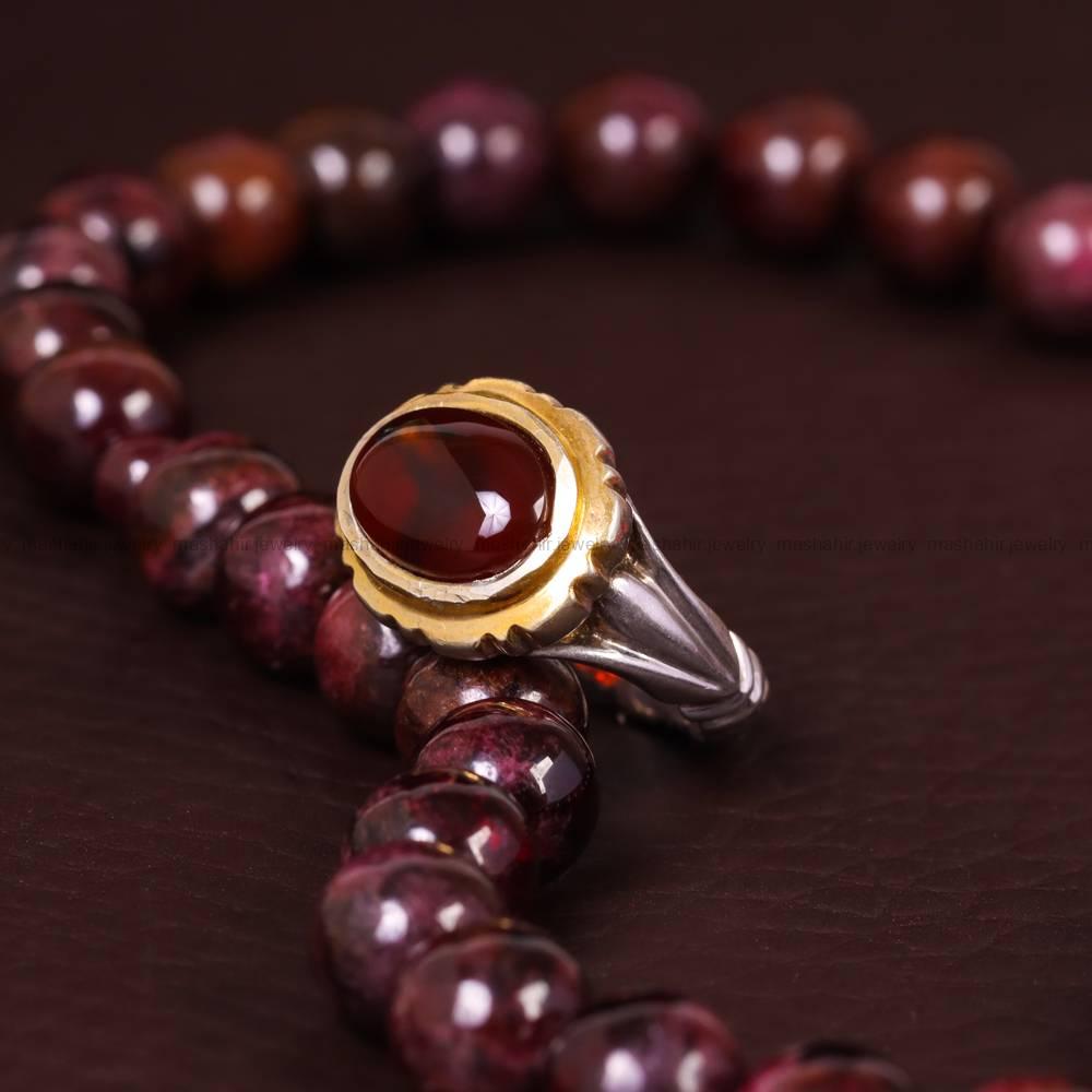 انگشتر عقیق یمن مردانه کد 5794