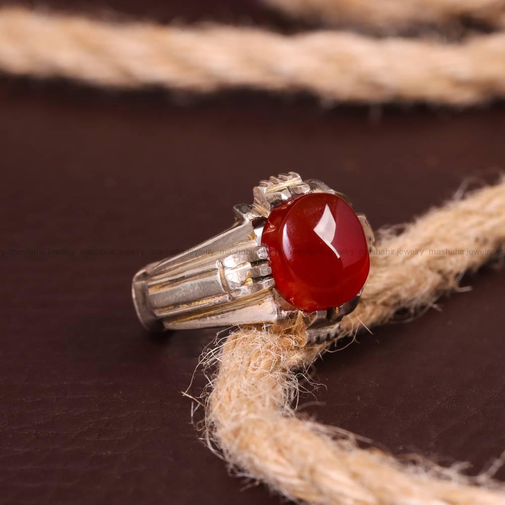 انگشتر عقیق یمن مردانه کد 5799