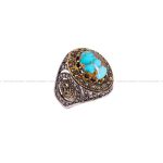 انگشتر فیروزه شجری مردانه کد 3861