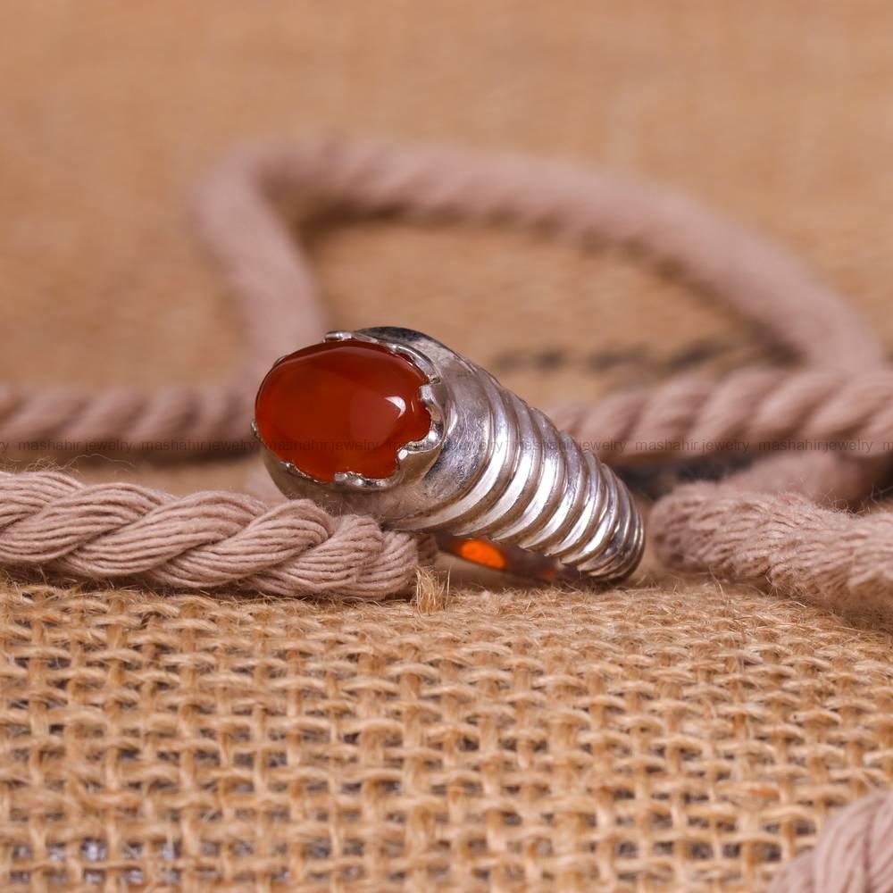 انگشتر عقیق یمن مردانه کد 5807