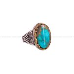 انگشتر فیروزه شجری مردانه کد 3874