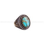 انگشتر فیروزه شجری مردانه کد 3905