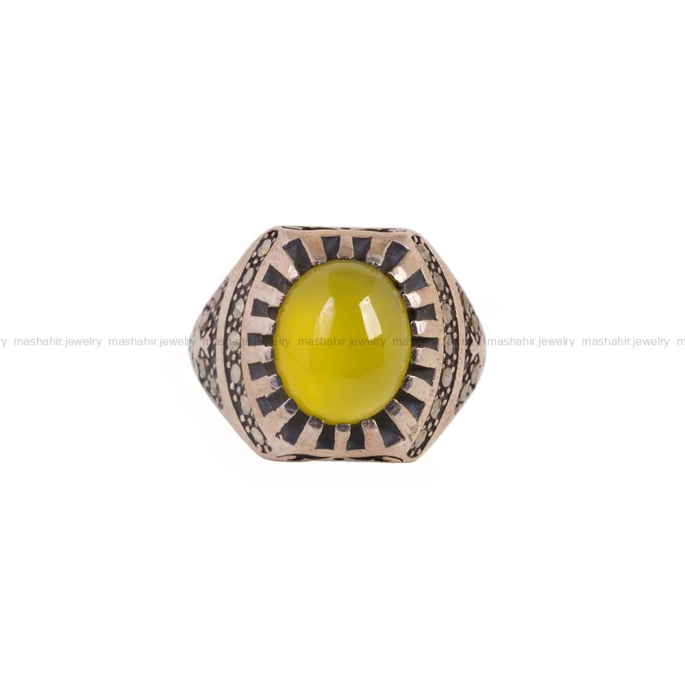 انگشتر شرف الشمس مردانه کد 5940