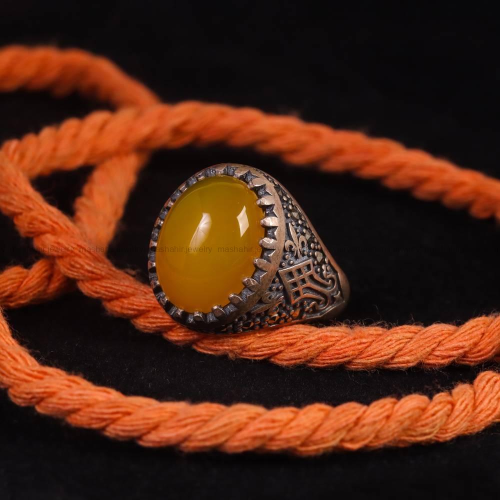 انگشتر شرف الشمس مردانه کد 5939