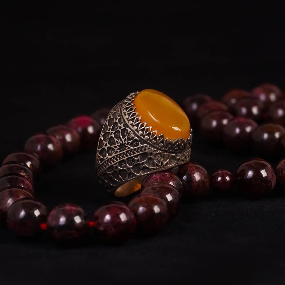 انگشتر شرف الشمس مردانه کد 5943