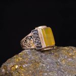 انگشتر شرف الشمس مردانه کد 5968