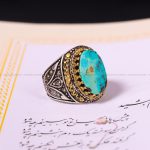 انگشتر فیروزه شجری مردانه کد 3870
