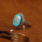 انگشتر فیروزه شجری مردانه کد 3878