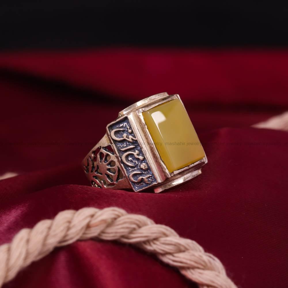 انگشتر شرف الشمس مردانه کد 5981