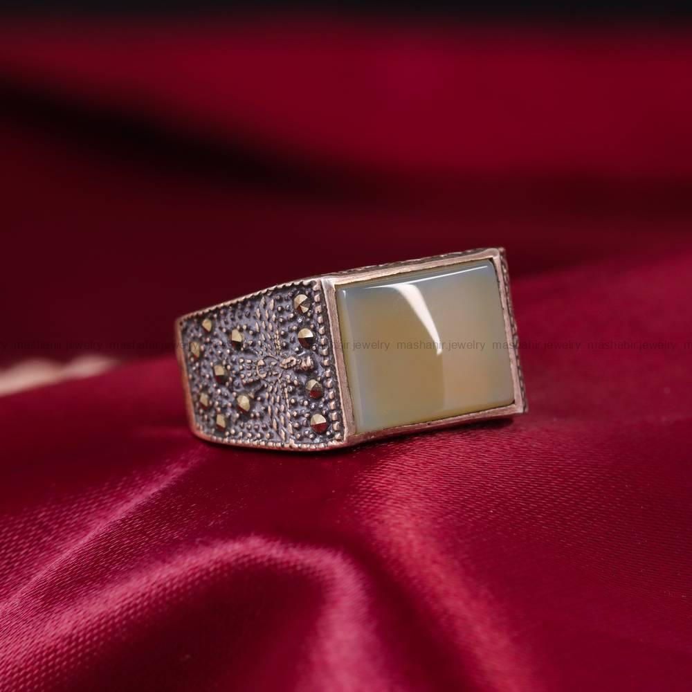 انگشتر شرف الشمس مردانه کد 5982