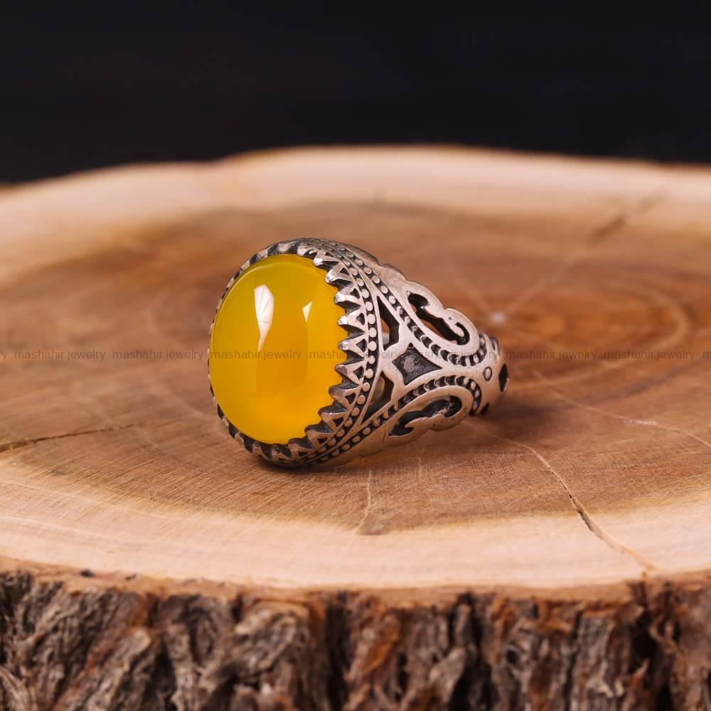 انگشتر شرف الشمس مردانه کد 5989