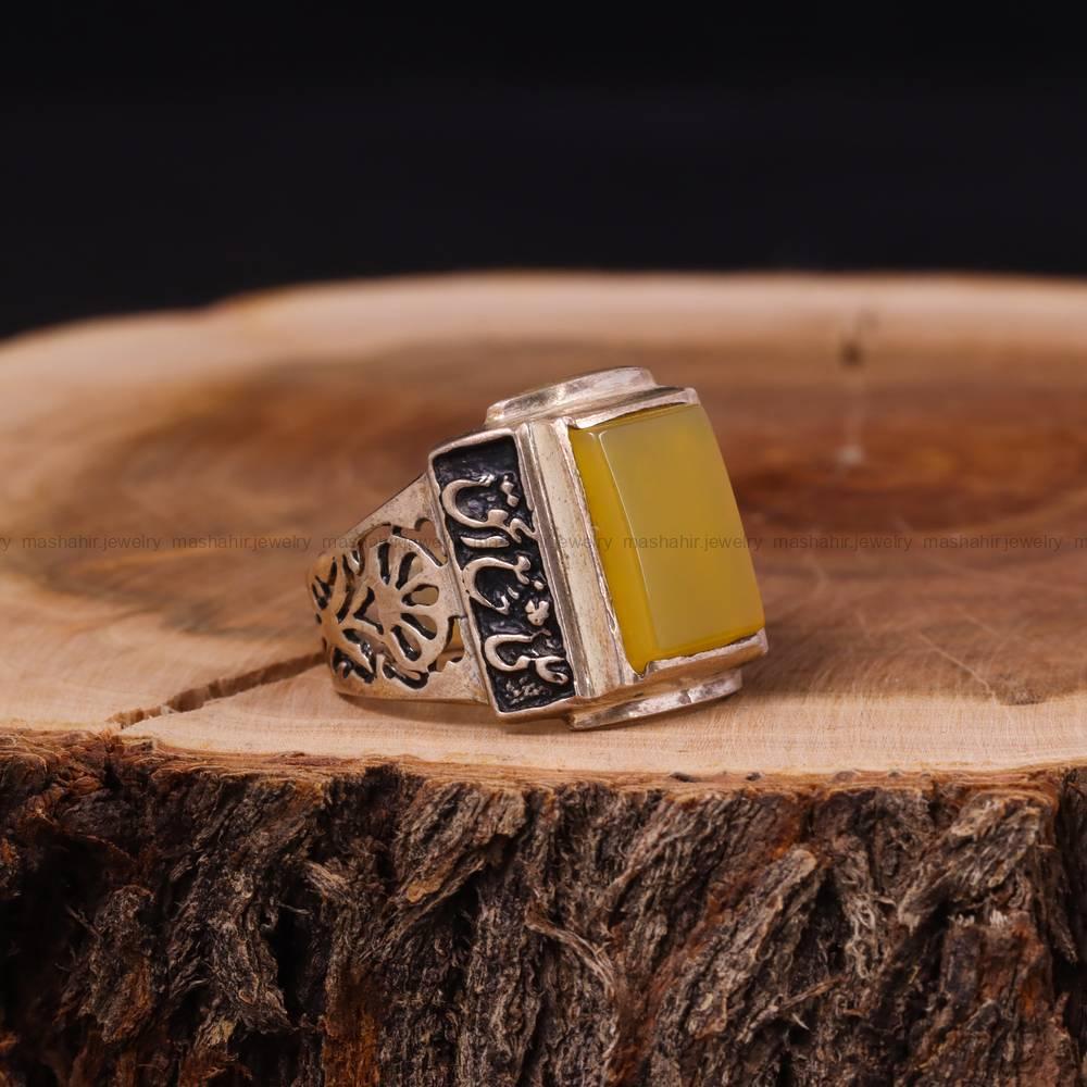 انگشتر شرف الشمس مردانه کد 5990