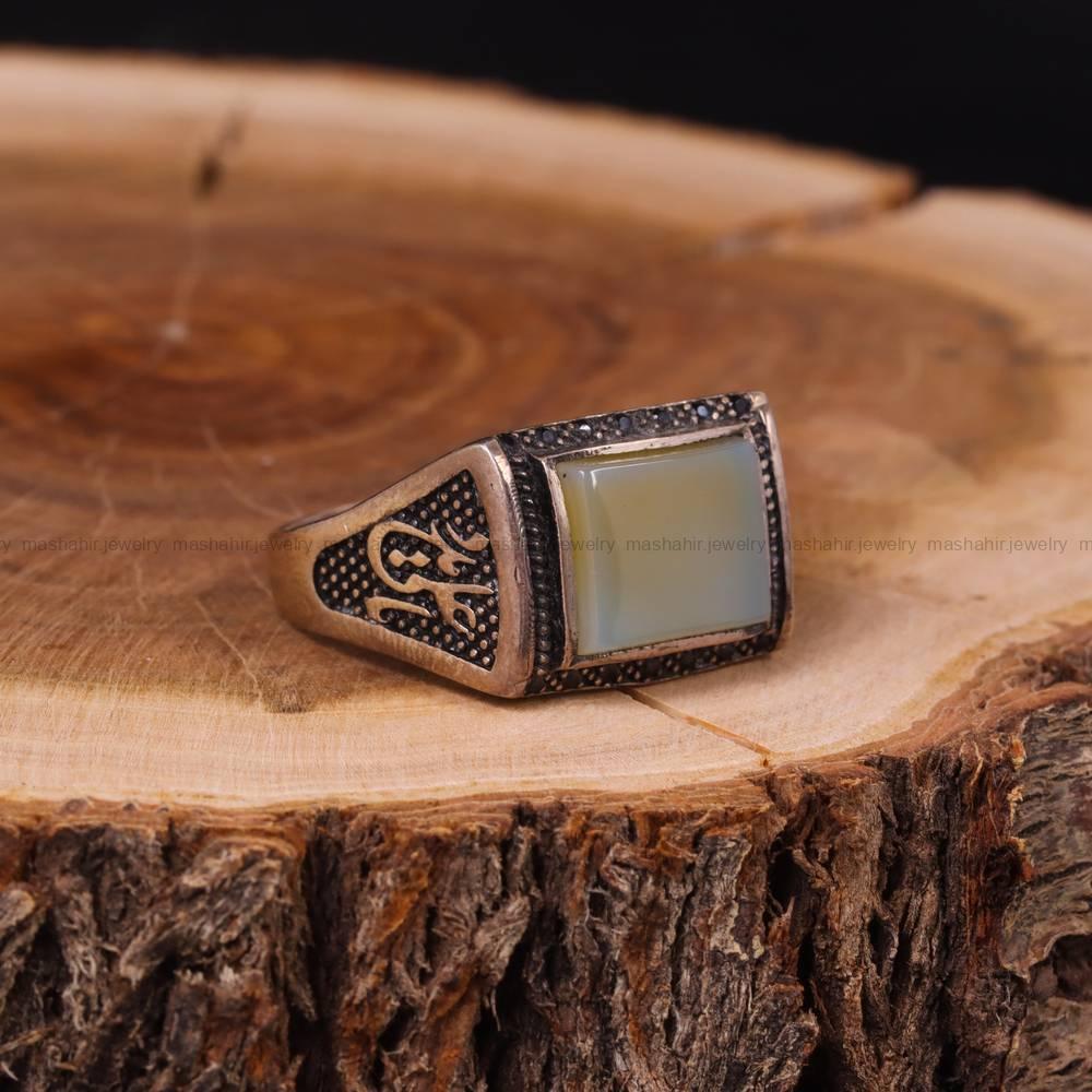 انگشتر شرف الشمس مردانه کد 5993