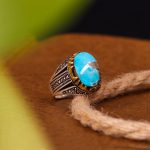 انگشتر فیروزه شجری مردانه کد 3899