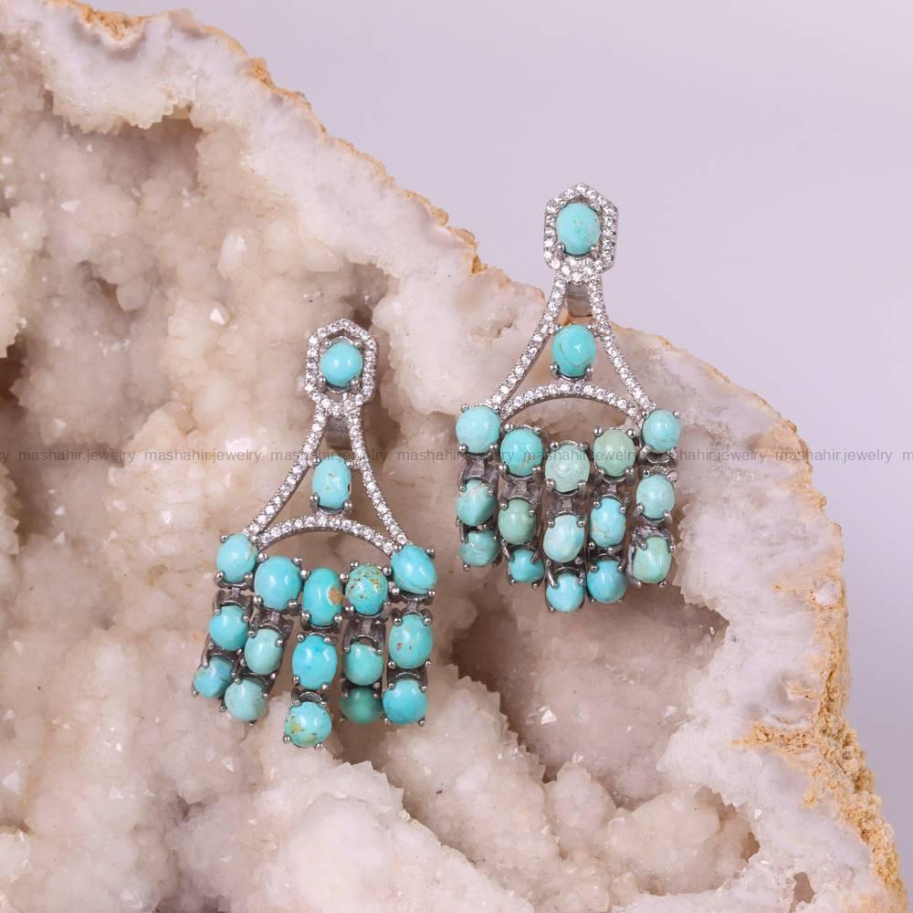 گوشواره فیروزه زنانه کد 5904