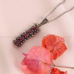 گردنبند یاقوت سرخ زنانه کد 6005