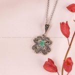 گردنبند زمرد زنانه کد 6010