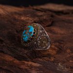 انگشتر فیروزه شجری مردانه کد 3961