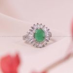 انگشتر زمرد زنانه کد 6017