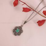 گردنبند زمرد زنانه کد 6021