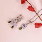 نیم ست طرح زمرد زنانه کد 6023