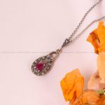 گردنبند یاقوت سرخ زنانه کد 6028