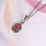 گردنبند یاقوت سرخ زنانه کد 6039